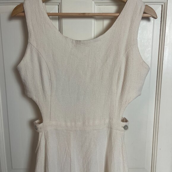 Aya Sacred Wear Long Boho Simple Cut-Out Cotton Dress - XS - Picture 6 of 7